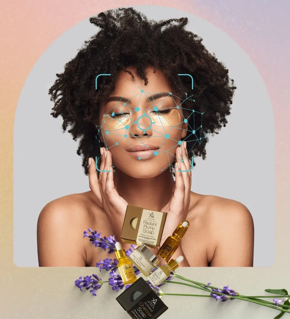 Personalized skincare routine, Aurora Organics wellness imagery